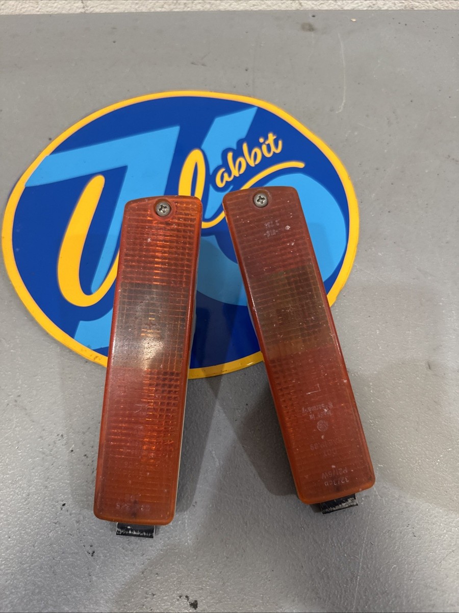 VW MK2 Jetta Golf Left Right Front Turn Signal Lens 165953155