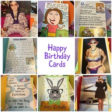 Lot Of 8 Funny Novelty Birthday Cards W/Envelopes Adults Family Friends