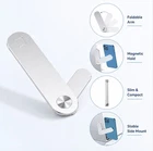 Laptop Side Mount Clip Magnetic Phone Holder Adjustable Dual Screen Bracket