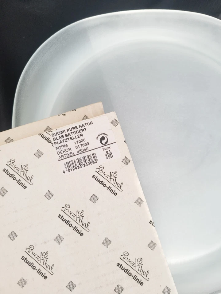 Rosenthal Studio-Line „Suomi Pure Natur“ – Glas satiniert – 4 Platzteller 29 cm - Bild 2 von 4