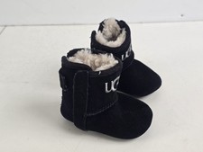 UGG Infant Baby Booties JESSE II Black Suede size 0-1