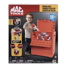 NEW Mac Tools Kids Engine Cart Play Set 38+ Pieces Workshop Toy Tool Box