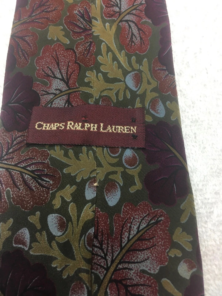  RALPH LAUREN CORBATA HOMBRE PÚRPURA VERDE ÓXIDO FLORAL 4 X 59 Foto 4 de 4