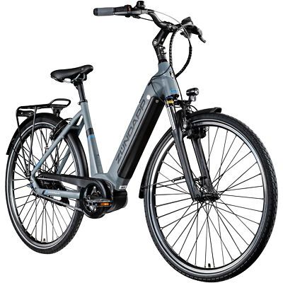Zündapp X600 E Bike 28'' Pedelec Cityfahrrad 7 Gang Bosch Motor grau/blau 50cm