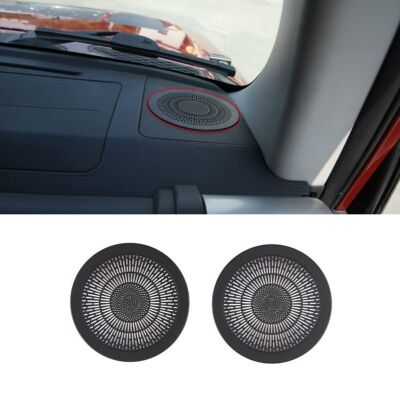 2X For Toyota FJ Cruiser Stainless Dashboard Horn Audio Net Cover Trim 2006-2014