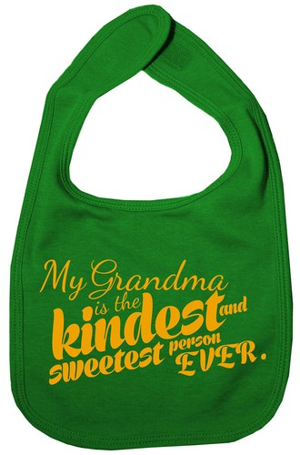 Babero Abuela Bebé "Mi Abuela es la Persona Más Amable y Dulce" Gran Niñera Regalo - Imagen 7 de 11
