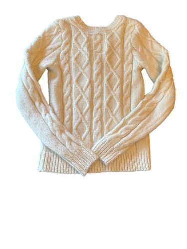 Abercrombie & Fitch Fisherman Pullover Zopfmuster M Creme Acrylmischung - Bild 5 von 5