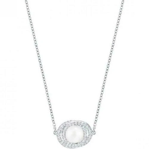 Collane e pendagli di bigiotteria perle d'argento in lega