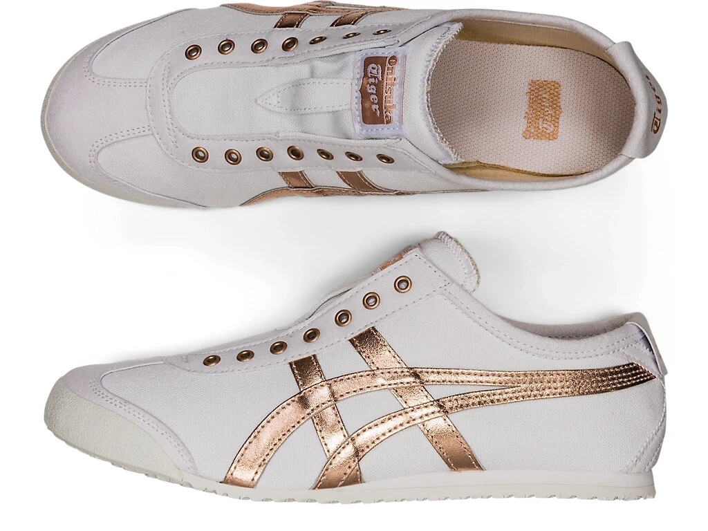 Onitsuka tiger MEXICO 66 SLIP-ON WHITE/ROSE GOLD new for