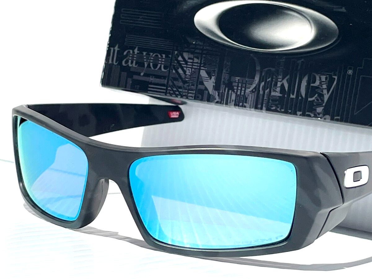 Oakley GASCAN Matte Black Camo PRIZM POLARIZED Deep Water Blue Sunglass  9014-81