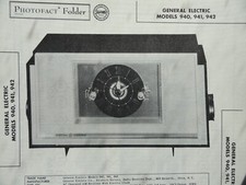 Original Sams Photofact Manual GENERAL ELECTRIC 940, 941, 942 372