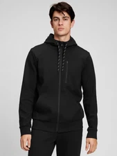GAP GapFit Performance Black Zip Hoodie Sport Running Hooded NWT $69.99