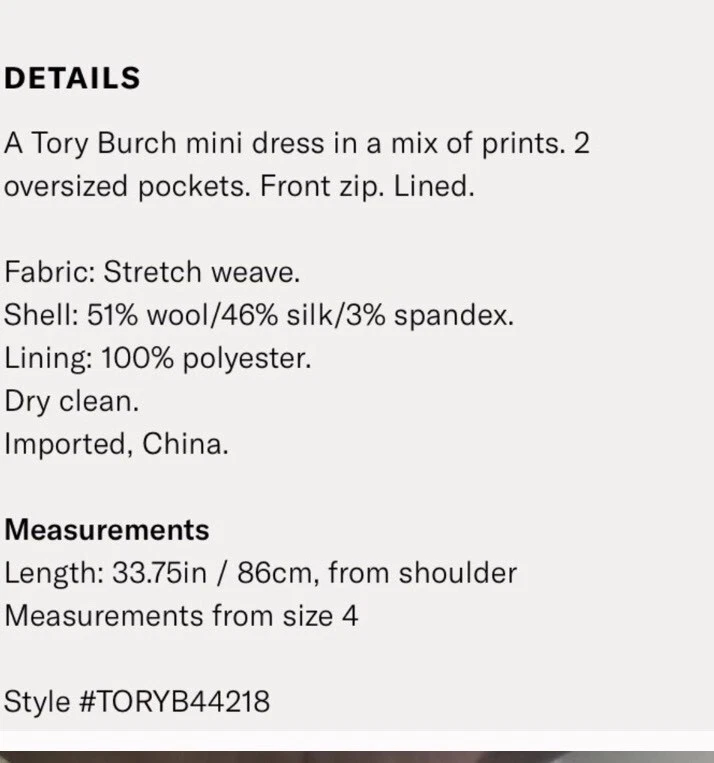 Abito Tory Burch Mikado glicine. Taglia 0. Nuovo con etichetta. Vendita al dettaglio $ 400