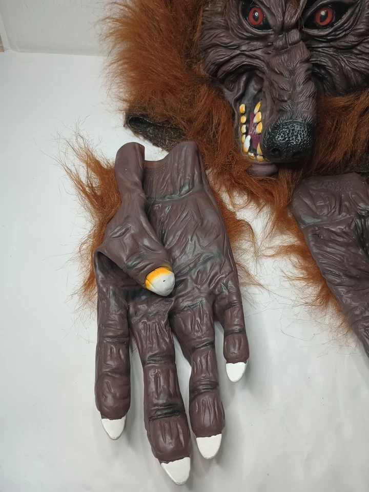 Disfraz de Halloween Big Bad Wolf máscara y guantes talla única adulto totalmente ghoul Foto 2 de 4