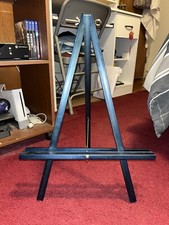 32 Mini Wooden Navy Blue Table Top Folding Adjustable Easel Stand - Display