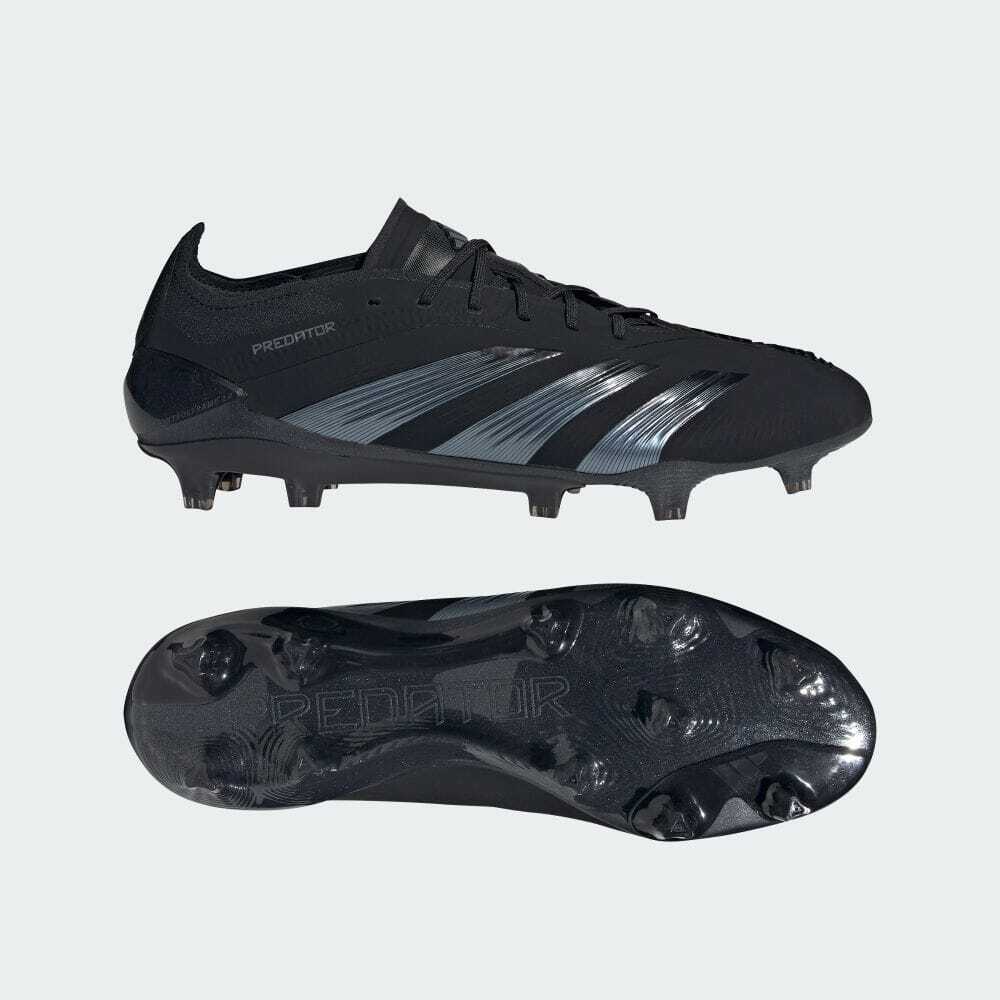 adidas Soccer Cleats PREDATOR ELITE LOW FG Core Black/Carbon adidas Soccer Cleats PREDATOR ELITE LOW FG Core Black/Carbon
