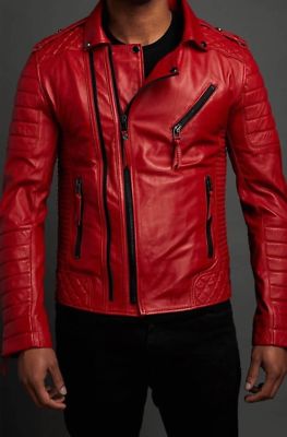 red biker jacket mens