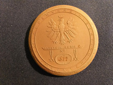 Porcelanowy klocek budowlany Meissner Haus Vikartal Tirol brązowy z numerem 511