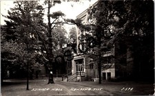 KEMPER HALL, "EXIT ONLY", Kenosha, Wisconsin, L.L. Cook RPPC postcard jj272