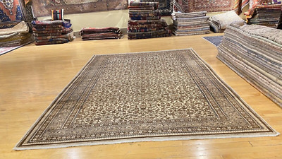 Beautiful Antique 1930-1940's Wool Colored Pile Bohemian Bunyan Rug 6 6 9 7 