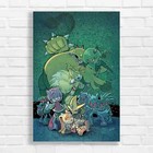 Quirky Pokemon Encounter Original Canvas Print Large Picture Wall Art