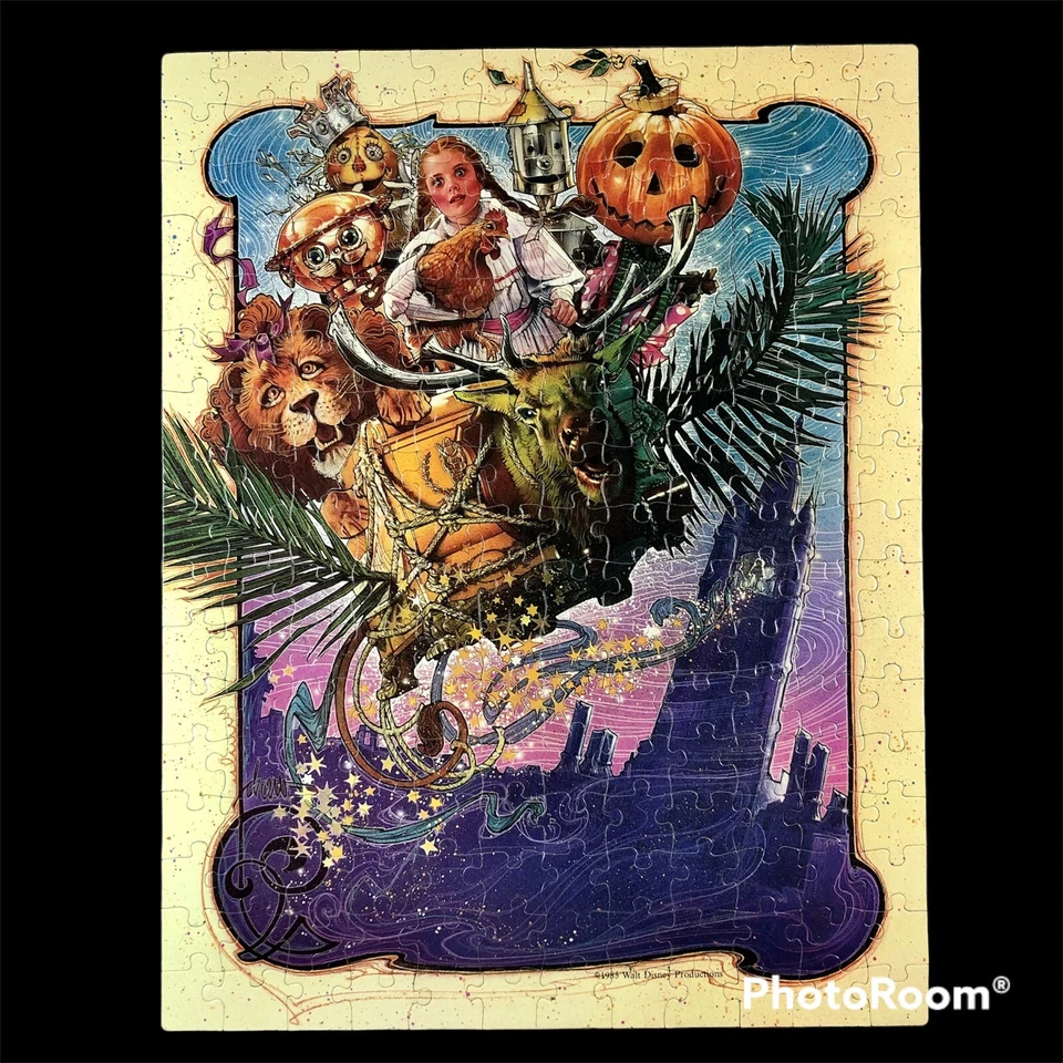 COMPLETE Vtg 1985 Disney Return to OZ 204 Pc Puzzle Tik-Tok Jack Pumpkinhead - Image 2 of 4