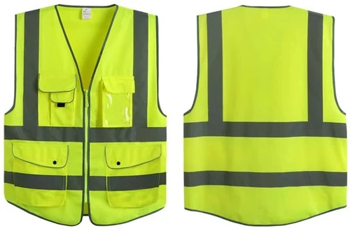 High Visibility Safety Vest, Reflective Neon Green, Construction Traffic Work - product listing photo