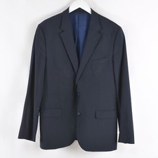 Westbury Men's Blazer Suit Jacket Tailored Fit 2 Button Navy Blue Pinstripe