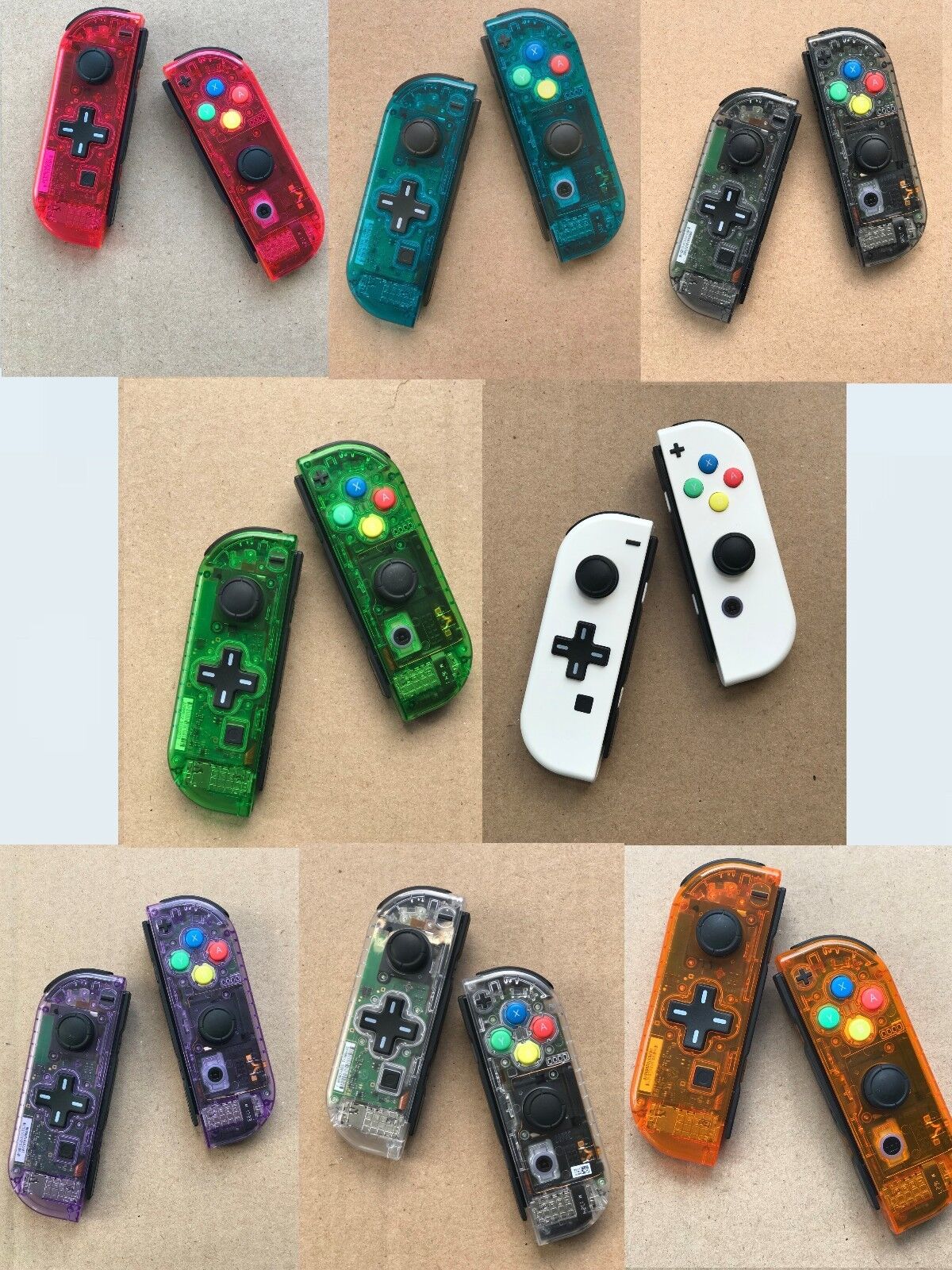 Controlador Joy Con Personalizado Nintendo Switch Joy-Cons Atómico  Transparente Púrpura D-PAD NUEVO