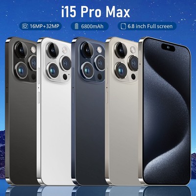 NEW i15 Pro Max Unlocked Smartphone 4G+128GB Android13 Dual SIM Cheap Cell Phone