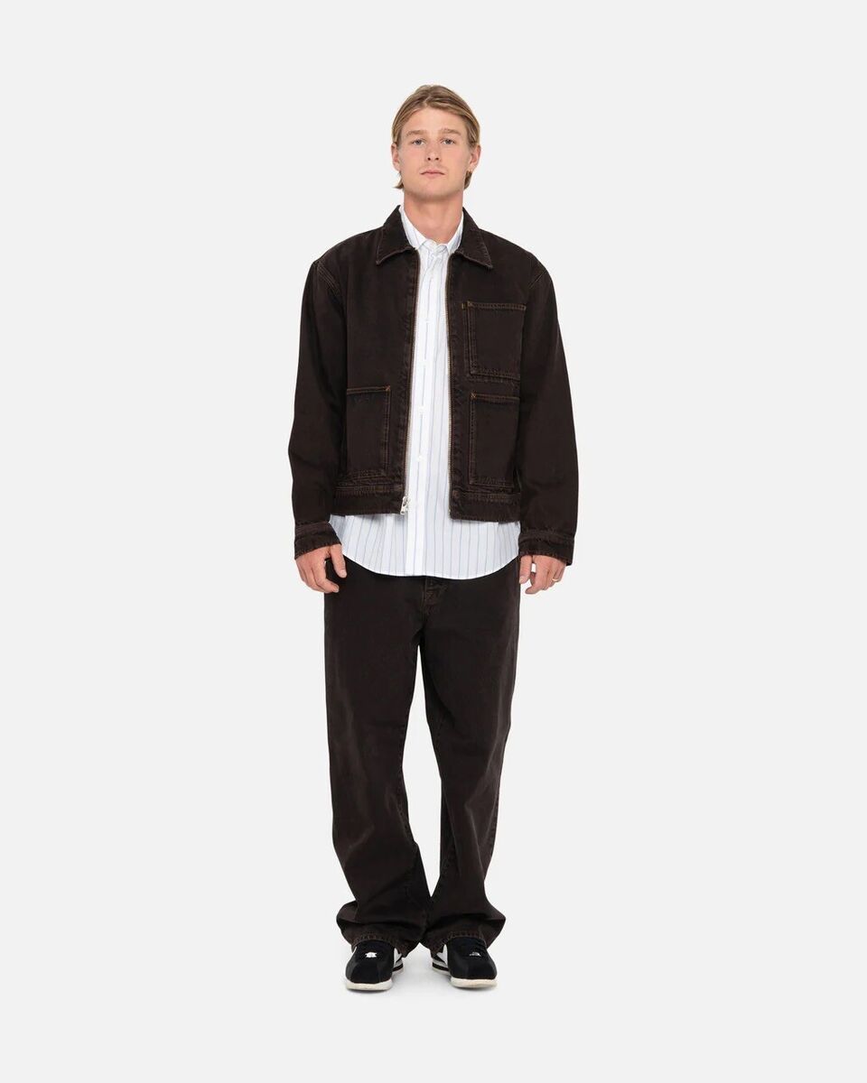 STUSSY ZIP WORK JACKET DENIM Size M Ç | eBay STUSSY ZIP WORK JACKET DENIM Size M Ç | eBay