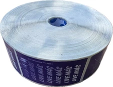 (1200) Taco Bell Live Mas Más Stickers Roll Daydots Purple White New Rare Find!!