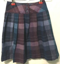 RG New York By Russ Skirt Womens School Girl Purple Blue Pink Checks Plaid VTG