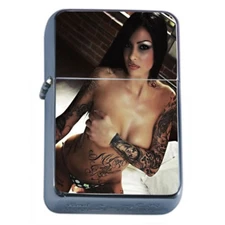 Chola Pin Up Girls D2 Flip Top Oil Lighter Wind Resistant  Gangsta 