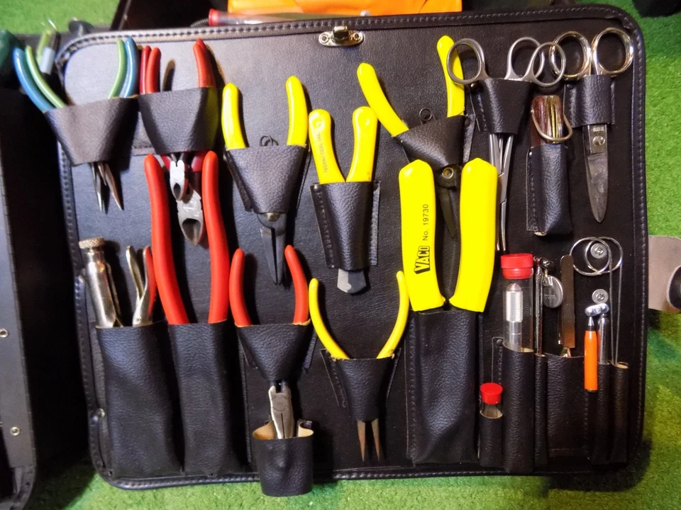 Kit de herramientas militares vintage mantenimiento eléctrico media luna diamante Stanley Vaco Foto 4 de 4