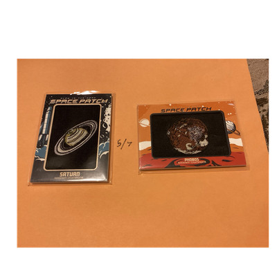 2023 Upper Deck Goodwins Space Patch Saturn & Phobos glow in the dark patch lot