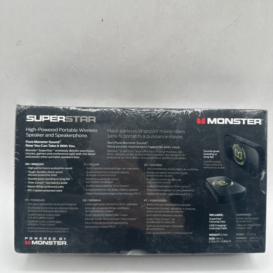 NUEVO SUPERSTAR Altavoz Portátil de Alta Potencia y Altavoz Negro/Grn Bluetooth Foto 2 de 2