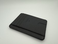 Halara Credit Card Holder / Wallet w/ID Window - Black Faux Leather - Brand New