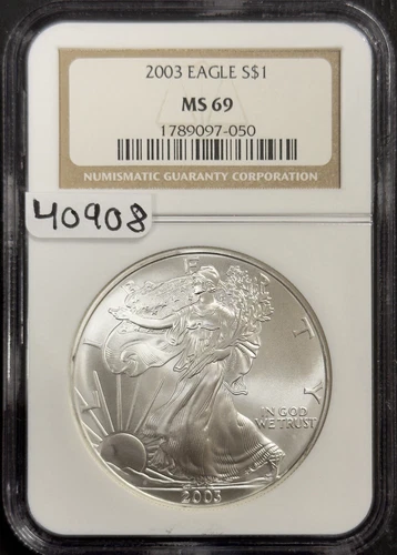 2003 Silver Eagle - NGC MS69 ( 40908 )