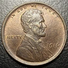 1916 P Lincoln Wheat Cent Penny 1c Lustrous Choice Original AU+++/Slider UNC