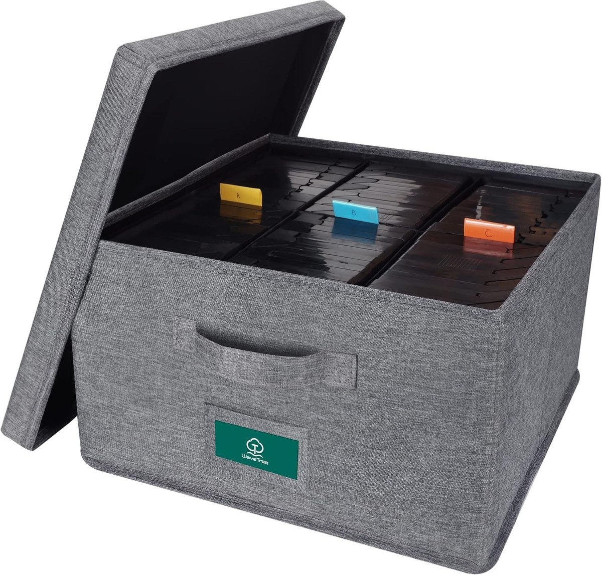 VHS Storage Box with Lid, Practical VHS Storage Case with Index
