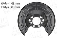 1X AIC Spritzblech Links Oder Rechts Bremsscheibe 55198 FüR Opel Astra