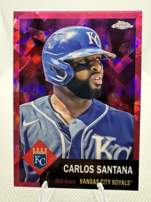 Carlos Santana 2022 Topps Chrome Platinum Anniversary Fuchsia Refractor #/100