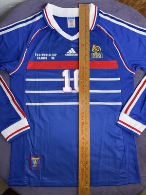 France 1998-99 WC Home Long Sleeve Football Jersey ZIDANE