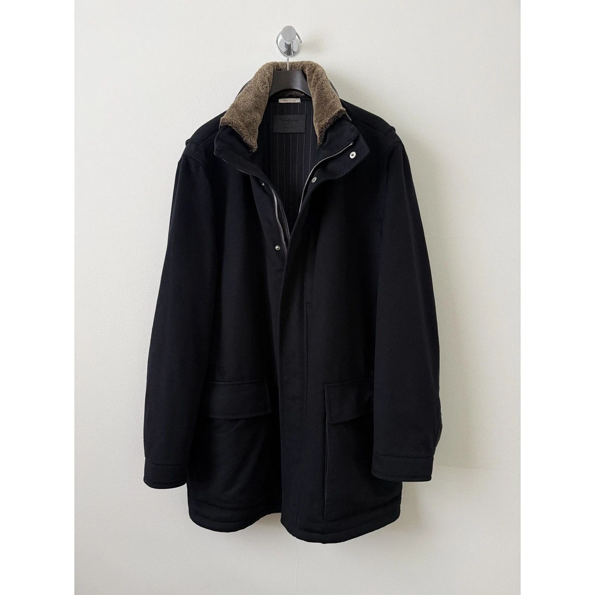 Ermenegildo Zegna Coat Leather Outer Shell Coats, Jackets & Vests