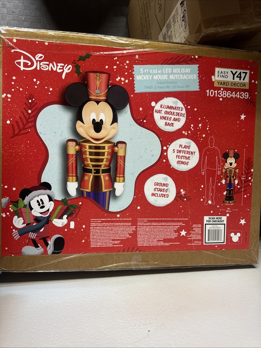 Disney 5Ft LED HOLIDAY MICKEY MOUSE NUTCRACKER NEW SEALED