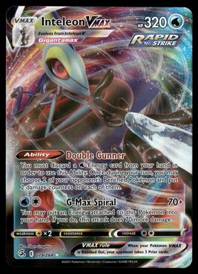 Inteleon VMAX 079/264 SWSH08: Fusion Strike LP-NM Pokemon TCG