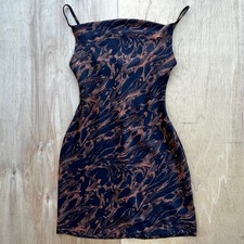 URBAN OUTFITTERS MINI DRESS WOMEN’S sz XS Black Orange Back Zip NWT