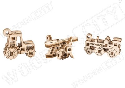 WOODEN.CITY - Widgets / Key Rings - Transport 3in1 Set
