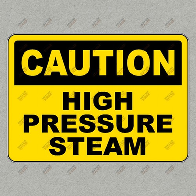 #ad Caution High Pressure Steam Safety Sign Sticker OSHA Compliant #600346 $7.95